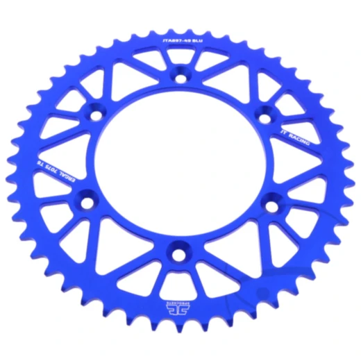 Alu - Kettenrad 49Z Teilung 520 blau JT Innendurchmesser 125 Lochkreis 150 passend für: Husqvarna FE, FC, TE