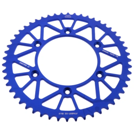 Alu - Kettenrad 52Z Teilung 520 blau JT Innendurchmesser 125 Lochkreis 150 passend für: Husqvarna FE, FC, TE