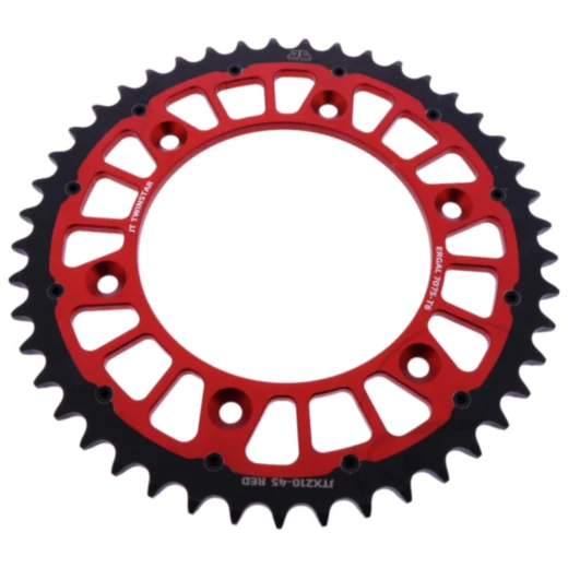 Kettenrad Twinstar 45Z Teilung 520 rot JT Innendurchmesser 125 Lochkreis 153 passend für: Honda CRF, CR, XR