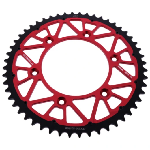 Kettenrad Twinstar 52Z Teilung 520 rot JT Alternative: 7580456 passend für: Honda CRF, CR, XR