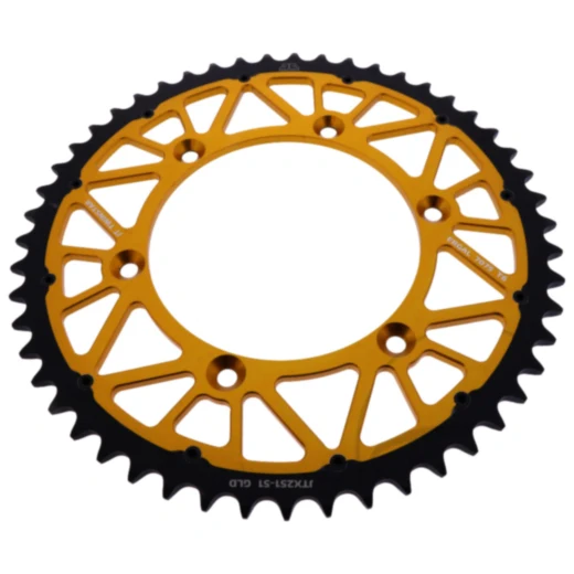 Kettenrad Twinstar 51Z Teilung 520 gold JT Innendurchmesser 130 Lochkreis 150 passend für: Fantic XEF, XX, XXF
