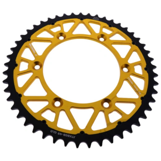 Kettenrad Twinstar 49Z 520 Teilung gold für Motorräder