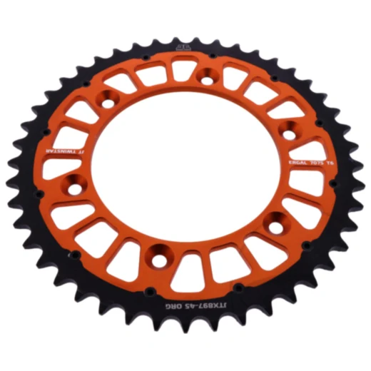 Kettenrad Twinstar 45Z Teilung 520 orange JT Alternative: 7580497 passend für: Husqvarna FE, FC, TE