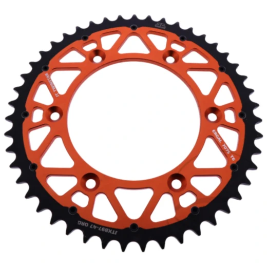 Kettenrad Twinstar 47Z Teilung 520 orange JT Innendurchmesser 125 Lochkreis 150 passend für: Husqvarna FE, FC, TE