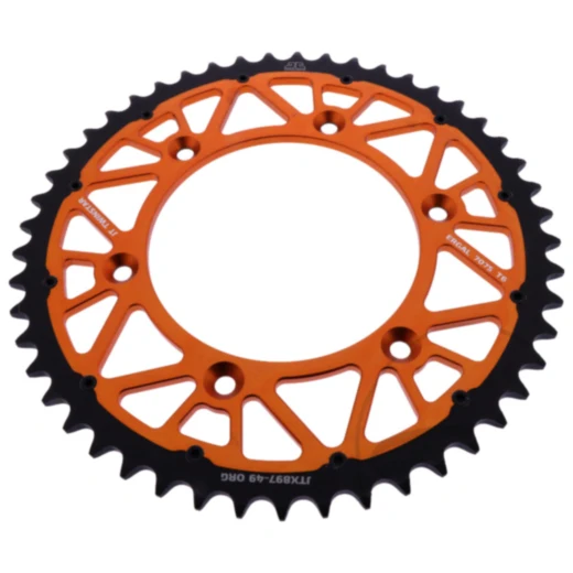 Kettenrad Twinstar 49Z Teilung 520 orange JT Alternative: 7580499 passend für: Husqvarna FE, FC, TE