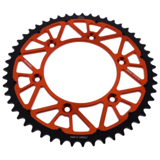 Kettenrad Twinstar 51Z Teilung 520 orange JT Alternative: 7580501 passend für: Husqvarna FE, FC, TE