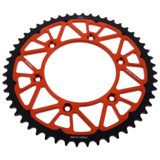 Kettenrad Twinstar 52Z Teilung 520 orange JT Alternative: 7580502 passend für: Husqvarna FE, FC, TE