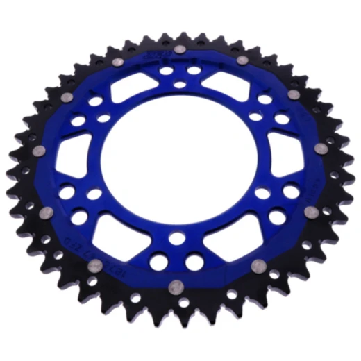 ZF Dual Kettenrad 47 Zähne 525 Teilung blau für Motorräder