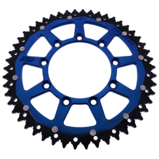 Kettenrad Dual 50Z Teilung 520 blau ZF Innendurchmesser 105 Lochkreis 124 passend für: TM Racing EN, MX