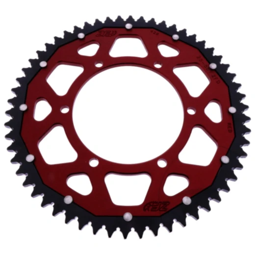 Kettenrad Dual 58Z Teilung 428 rot ZF Innendurchmesser 108 Lochkreis 123 passend für: Aprilia RS, RS4, Tuono