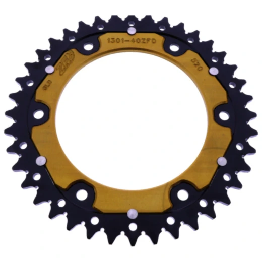 Kettenrad Dual 40Z Teilung 520 gold ZF Innendurchmesser 125 Lochkreis 153 passend für: Honda CRF