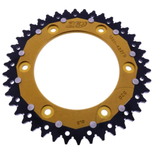 Kettenrad Dual 42Z Teilung 520 gold ZF Innendurchmesser 125 Lochkreis 153 passend für: Honda CRF