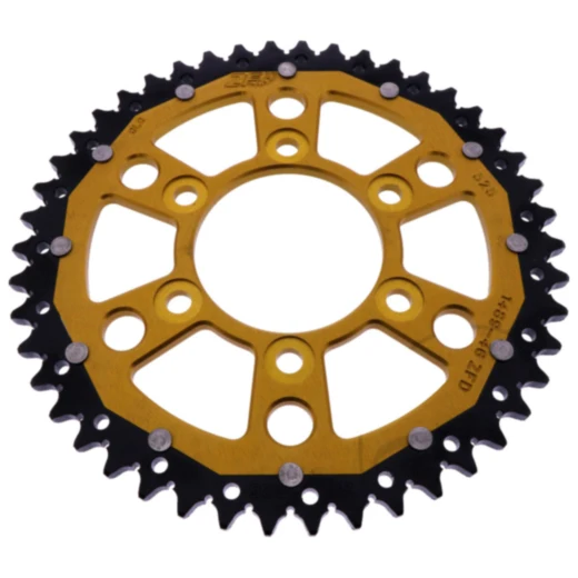 Kettenrad Dual 46Z Teilung 525 gold ZF Innendurchmesser 080 Lochkreis 104 passend für: Kawasaki Z, ZX - 10R, KLZ