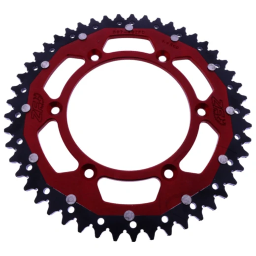 Kettenrad Dual 49Z Teilung 520 rot ZF Innendurchmesser 125 Lochkreis 150 passend für: Husqvarna FE, FC, TE