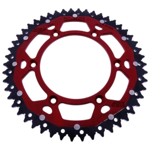 Kettenrad Dual 50Z Teilung 520 rot ZF Innendurchmesser 125 Lochkreis 150 passend für: Husqvarna FE, FC, TE