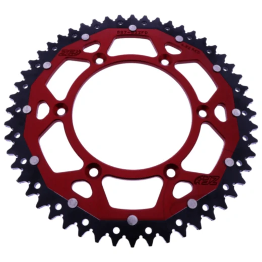 Kettenrad Dual 52Z Teilung 520 rot ZF Innendurchmesser 125 Lochkreis 150 passend für: Husqvarna FE, FC, TE