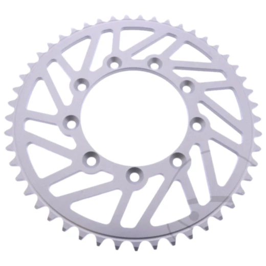 Alu - Kettenrad 49Z Teilung 520 silber Esjot Innendurchmesser 105 Lochkreis 124 passend für: TM Racing EN, MX, SMR