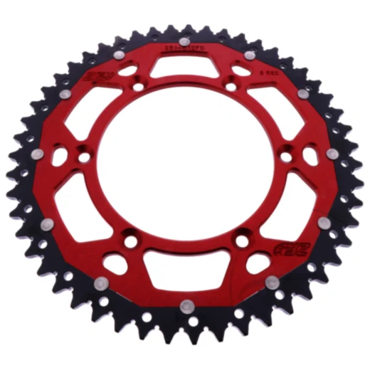 Kettenrad Dual 51Z Teilung 520 rot ZF Innendurchmesser 130 Lochkreis 150 passend für: Fantic XEF, XX, XXF