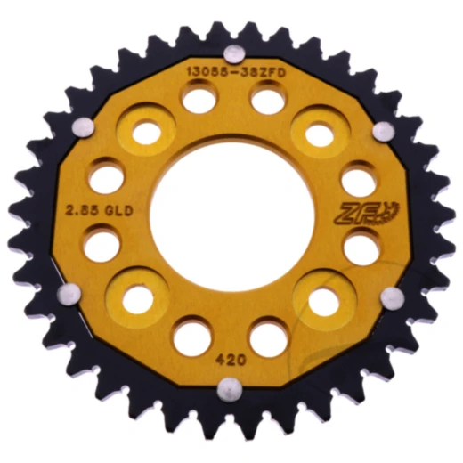 Kettenrad Dual 38Z Teilung 420 gold ZF Innendurchmesser 058 Lochkreis 090 passend für: Honda MSX, Z