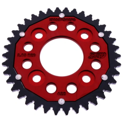 Kettenrad Dual 38Z Teilung 420 rot ZF Innendurchmesser 058 Lochkreis 090 passend für: Honda MSX, Z