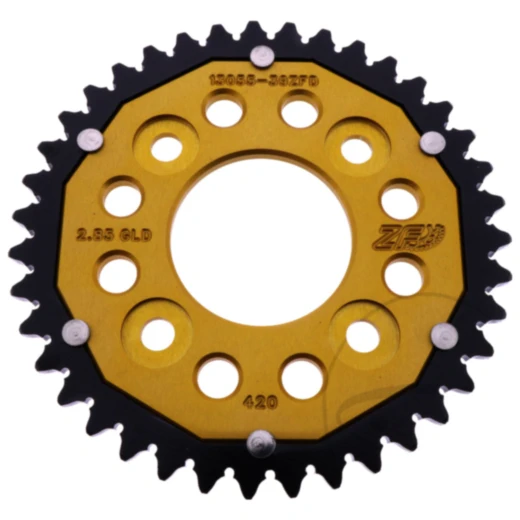 Kettenrad Dual 39Z Teilung 420 gold ZF Innendurchmesser 058 Lochkreis 090 passend für: Honda MSX, Z