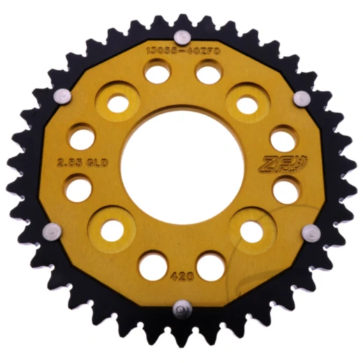 Kettenrad Dual 40Z Teilung 420 gold ZF Innendurchmesser 058 Lochkreis 090 passend für: Honda MSX, Z