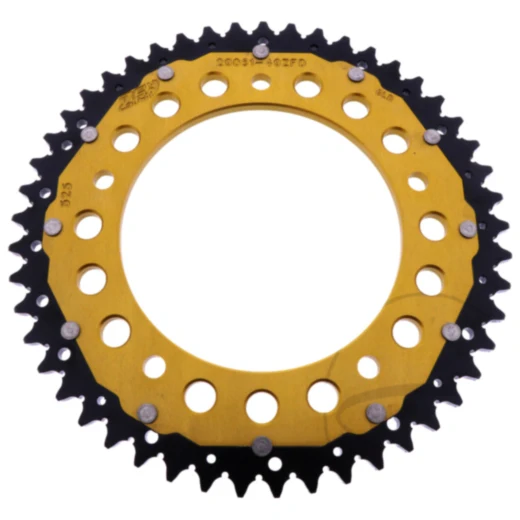 Kettenrad Dual 49Z Teilung 525 gold ZF IINNEND 140 Lochkreis 169 passend für: Indian FTR