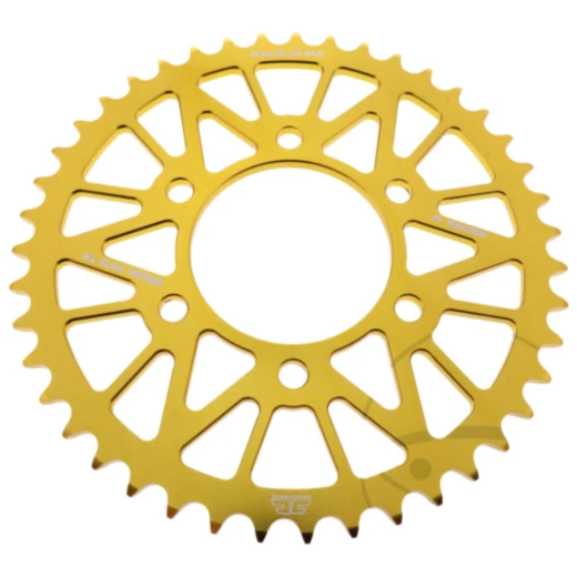 Alu - Kettenrad 43Z Teilung 520 gold JT Innendurchmesser 080 Lochkreis 104 passend für: Kawasaki Z, ZX - 6R, KLE