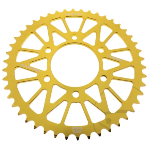 Alu - Kettenrad 46Z Teilung 520 gold JT Innendurchmesser 080 Lochkreis 104 passend für: Kawasaki Z, ZX - 6R, KLE