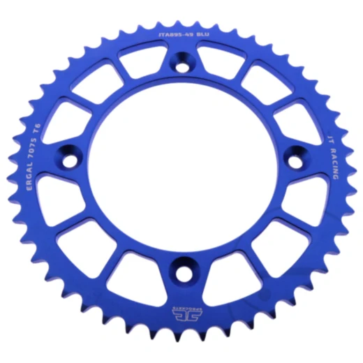 Alu - Kettenrad 49Z Teilung 428 blau JT Innendurchmesser 110 Lochkreis 132 passend für: KTM SX