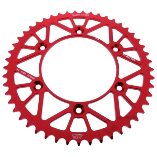 Alu - Kettenrad 49Z Teilung 520 rot JT Innendurchmesser 125 Lochkreis 150 passend für: Husqvarna FE, FC, TE
