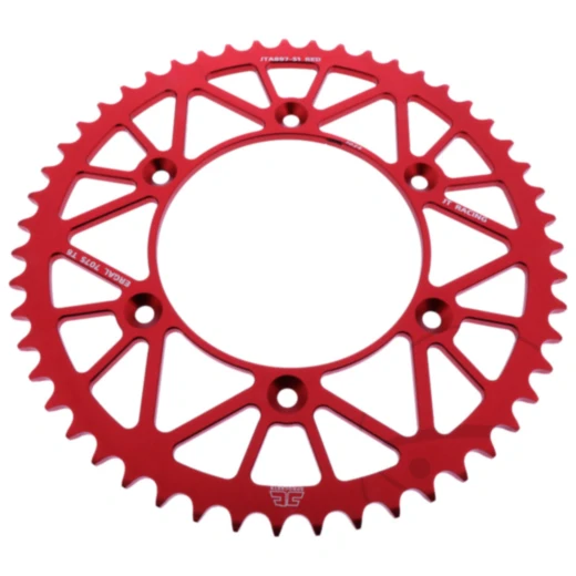 Alu - Kettenrad 51Z Teilung 520 rot JT Innendurchmesser 125 Lochkreis 150 passend für: Husqvarna FE, FC, TE