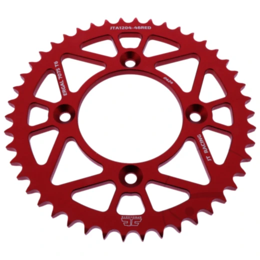 Alu - Kettenrad 46Z Teilung 428 rot JT Innendurchmesser 080 Lochkreis 100 passend für: AJP PR3