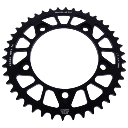 Alu - Kettenrad 42Z Teilung 525 schwarz JT Innendurchmesser 120 Lochkreis 140 passend für: Triumph Bonneville, Thruxton, Scrambler