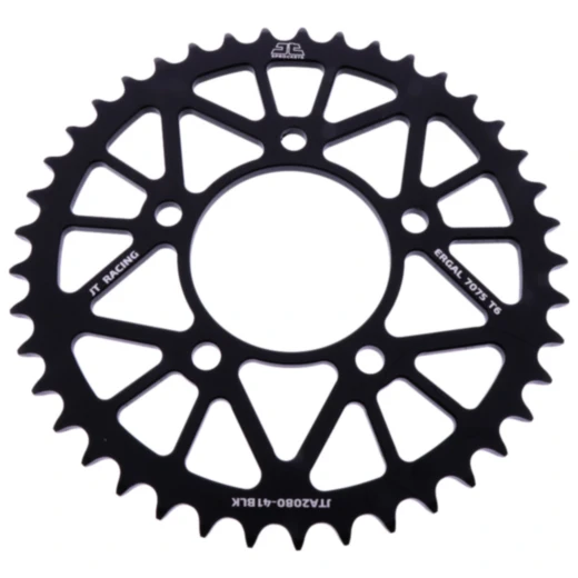 Alu - Kettenrad 41Z Teilung 520 schwarz JT Innendurchmesser 076 Lochkreis 100 passend für: QJMotor SRK