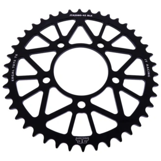 Alu - Kettenrad 42Z Teilung 520 schwarz JT Innendurchmesser 076 Lochkreis 100 passend für: QJMotor SRK