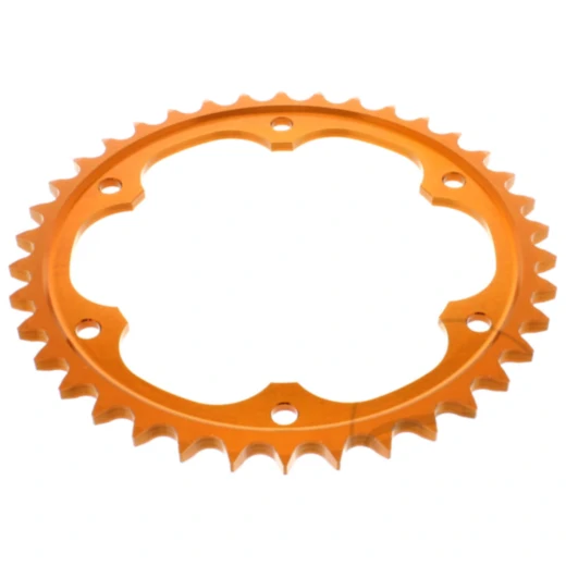 Aluminium Kettenrad 38Z 525 orange für Enduro