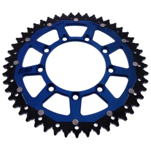 Kettenrad Dual 49Z Teilung 520 blau ZF Innendurchmesser 105 Lochkreis 124 passend für: TM Racing EN, MX