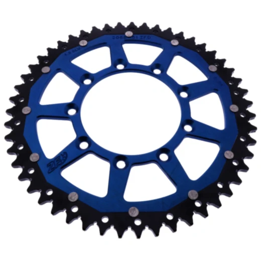 Kettenrad Dual 51Z Teilung 520 blau ZF Innendurchmesser 105 Lochkreis 124 passend für: TM Racing EN, MX