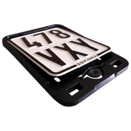 Nummernschild Click Verstärkung schwarz 135 x 110 ohne Werbung passend für: Peugeot Speedfight, Ludix, Vivacity