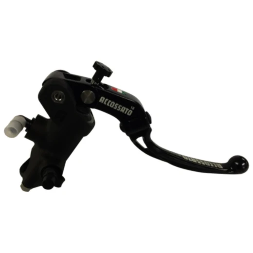 Accossato hydraulische Bremsarmatur 19 mm Kolben Falthebel schwarz für 22mm Lenker