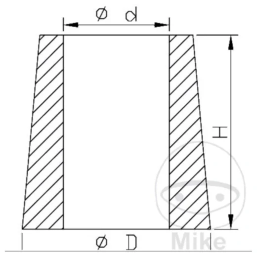 Anschlag Federbein Kayaba 14X38X55 passend für: Yamaha YZ, YFZ,