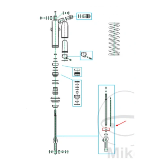Distanzring Kayaba 5X8X1. 5 für Kolben Stange passend für: Kawa