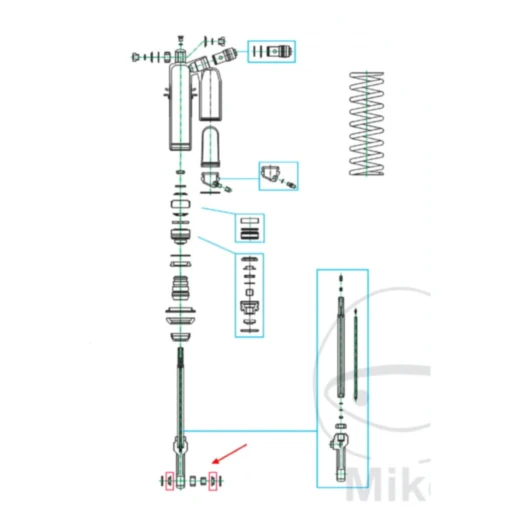 Lager Kolbenstange für KYB Federbein_0