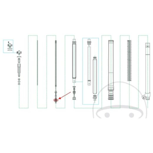 RUECKSTOSSKOLB Kayaba 6X23X15 passend für: Honda CRF_1