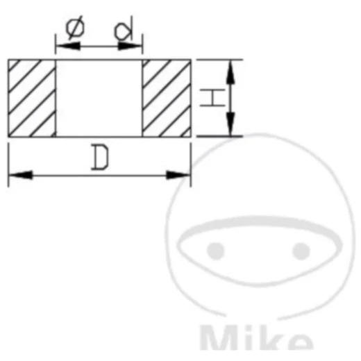 Sicherungsmutter Kayaba 12X19X8 passend für: Kawasaki KX, ZX -