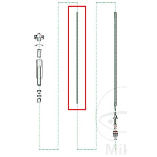 Druck Stange für Gabel Zugstufe KYB_0