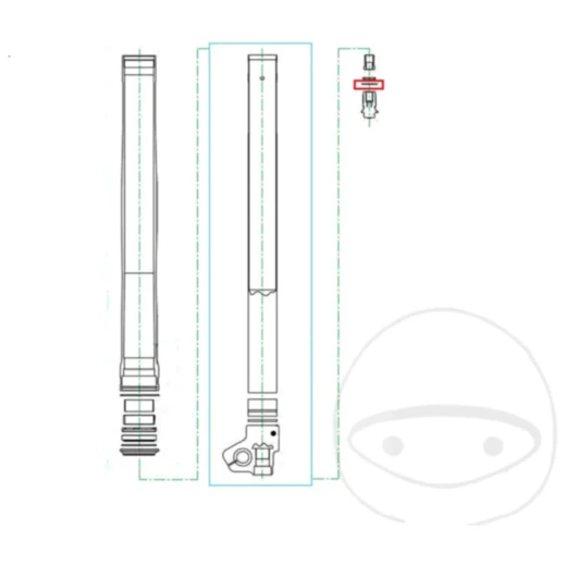 Dichtring Kayaba für BODENVENT passend für: Kawasaki KX, Yamaha