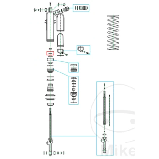 Unterlegscheibe Kolbenstange Kayaba Federbein passend für: CAN