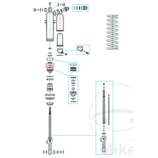 Unterlegscheibe Kolbenstange Kayaba Federbein passend für: CAN